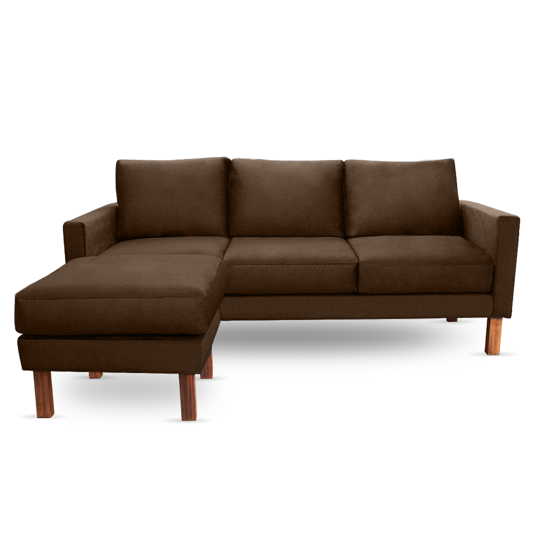 Zen Livon Chill Zone Three Seater Velvet Sofa with Ottoman