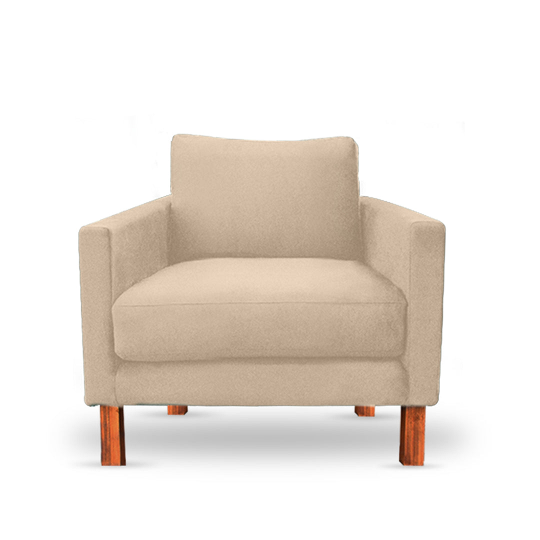 Zen Livon Chill Zone One Seater Velvet Sofa